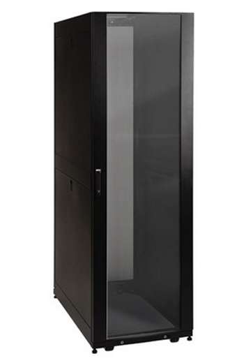 SmartRack 42U Standard-Depth Rack Enclosure Cabinet with Clear Acrylic Window